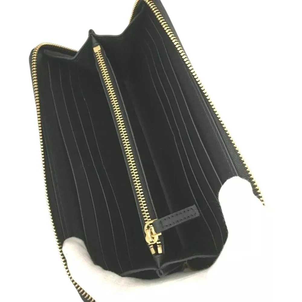039252BB (X3) Versace Wallet Long Black Leather