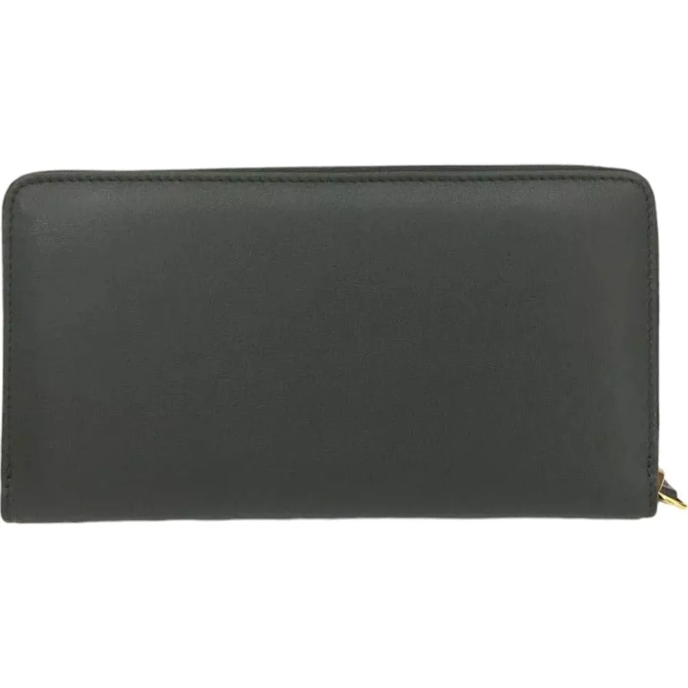 039252BB (X3) Versace Wallet Long Black Leather