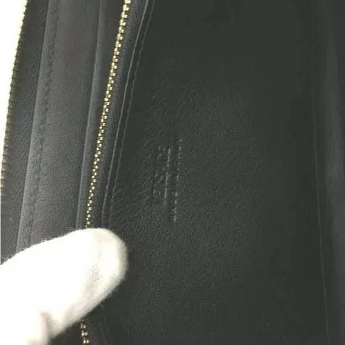 039252BB (X3) Versace Wallet Long Black Leather
