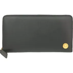 039252BB (X3) Versace Wallet Long Black Leather