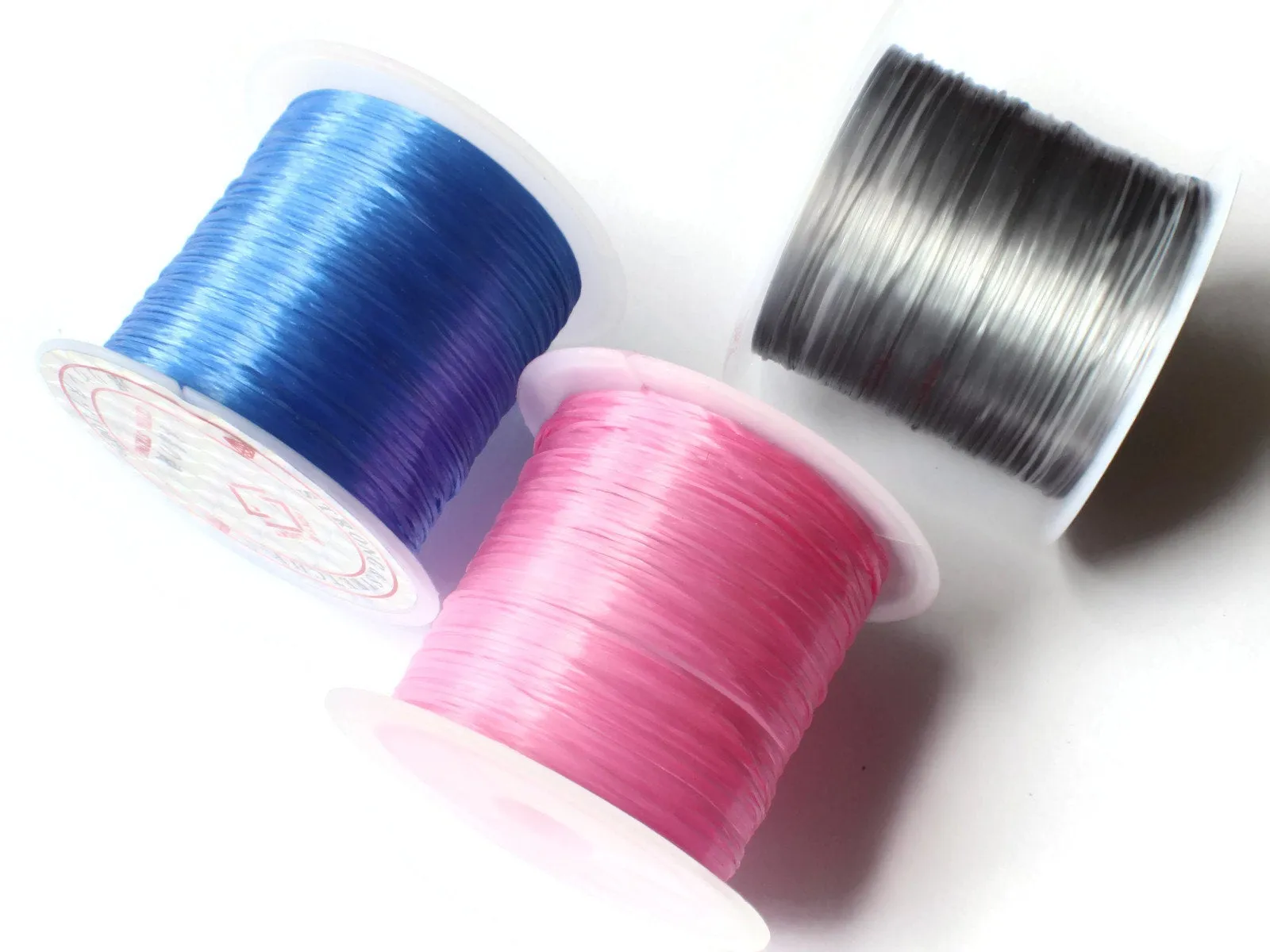 3 Rolls Thread Mixed Elastic Cord 0.8mm Elastic Thread 10 Meters per roll