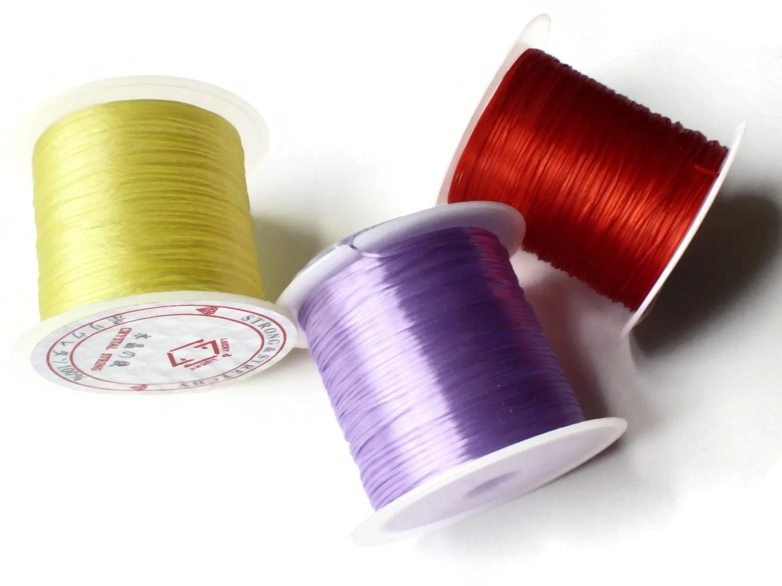 3 Rolls Thread Mixed Elastic Cord 0.8mm Elastic Thread 10 Meters per roll