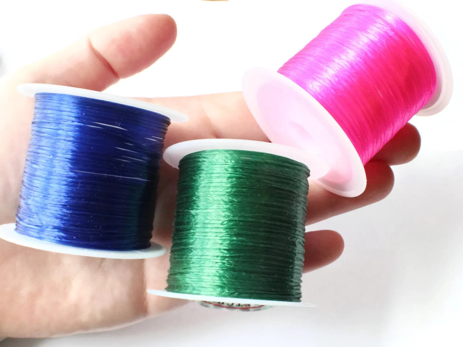3 Rolls Thread Mixed Elastic Cord 0.8mm Elastic Thread 10 Meters per roll