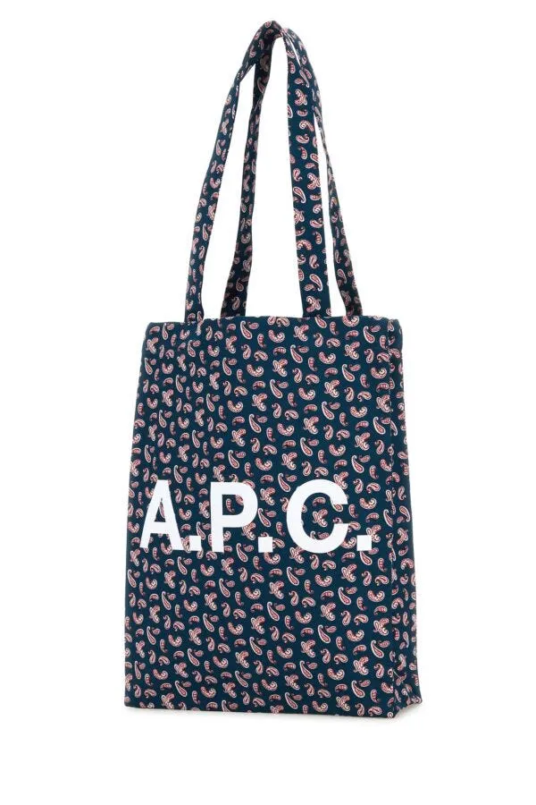 A.P.C. Women Printed Canvas Lou Shopping Bag