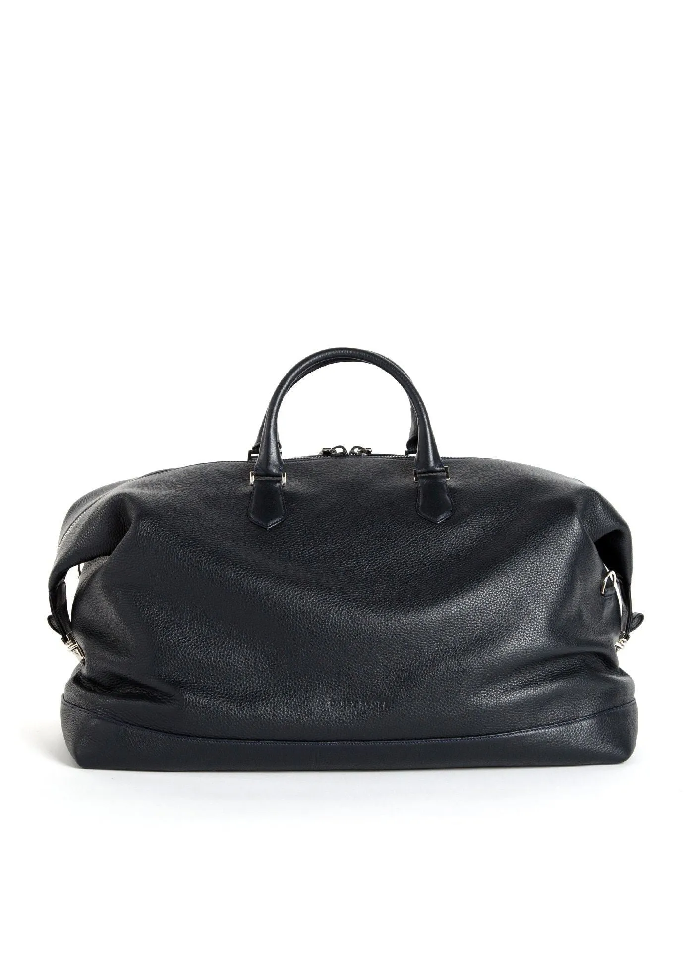 Aspen Travel Duffle Bag, Navy Leather