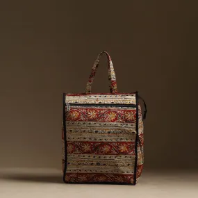Beige - Handmade Cotton Shopping Hand bag 19