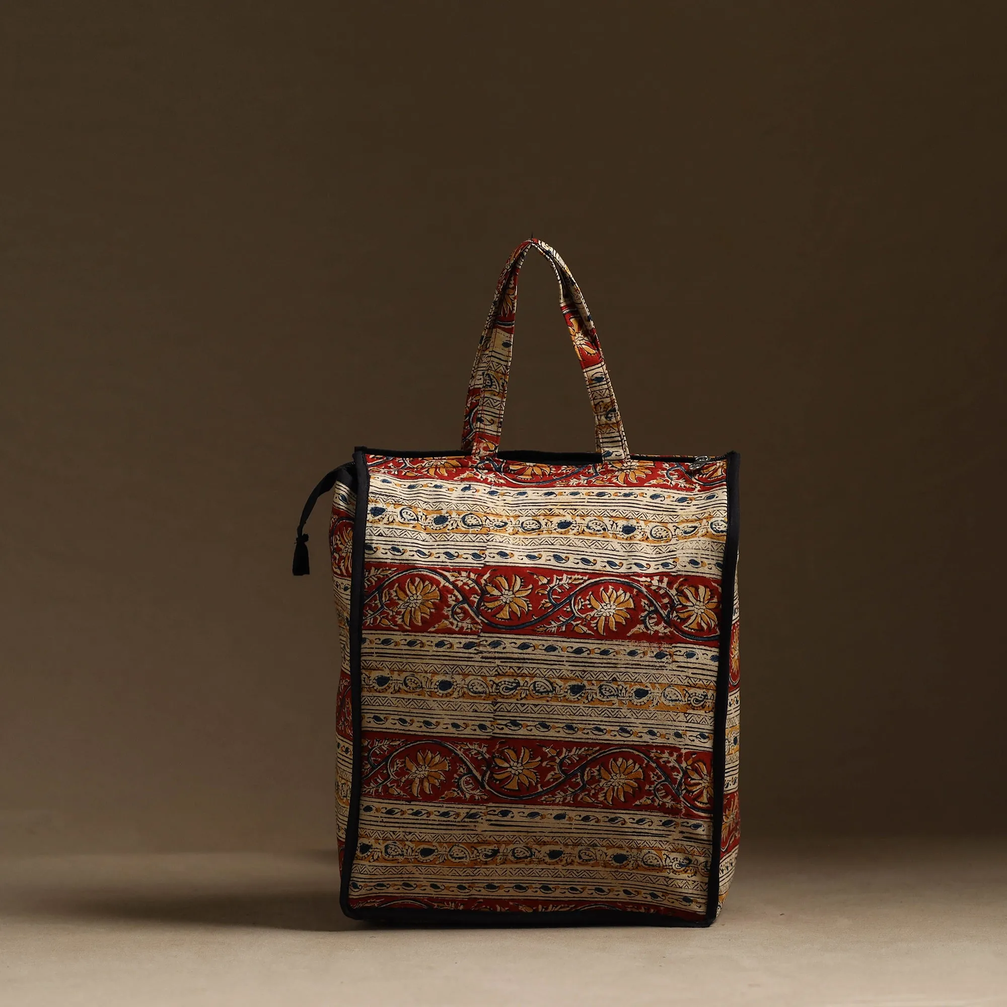 Beige - Handmade Cotton Shopping Hand bag 19