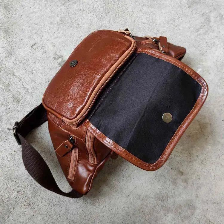 Casual Black MENS LEATHER FANNY PACK FOR MEN Cool BUMBAG Brown WAIST BAGS For Men