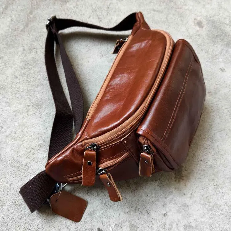Casual Black MENS LEATHER FANNY PACK FOR MEN Cool BUMBAG Brown WAIST BAGS For Men