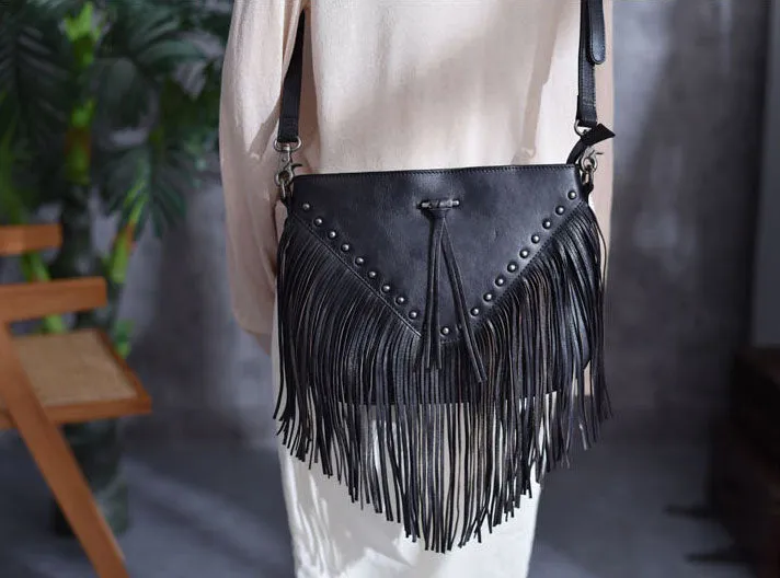 Casual Womens Fringe Crossbody Purse Vintage Boho Bags