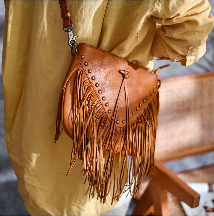 Casual Womens Fringe Crossbody Purse Vintage Boho Bags