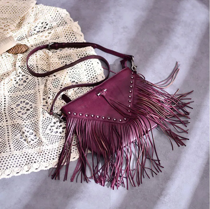 Casual Womens Fringe Crossbody Purse Vintage Boho Bags