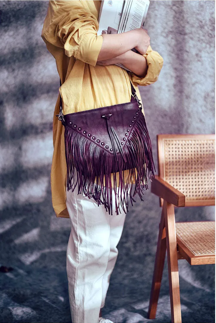 Casual Womens Fringe Crossbody Purse Vintage Boho Bags