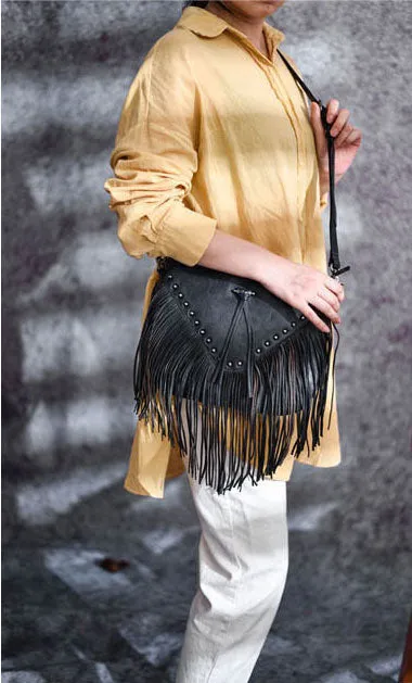 Casual Womens Fringe Crossbody Purse Vintage Boho Bags