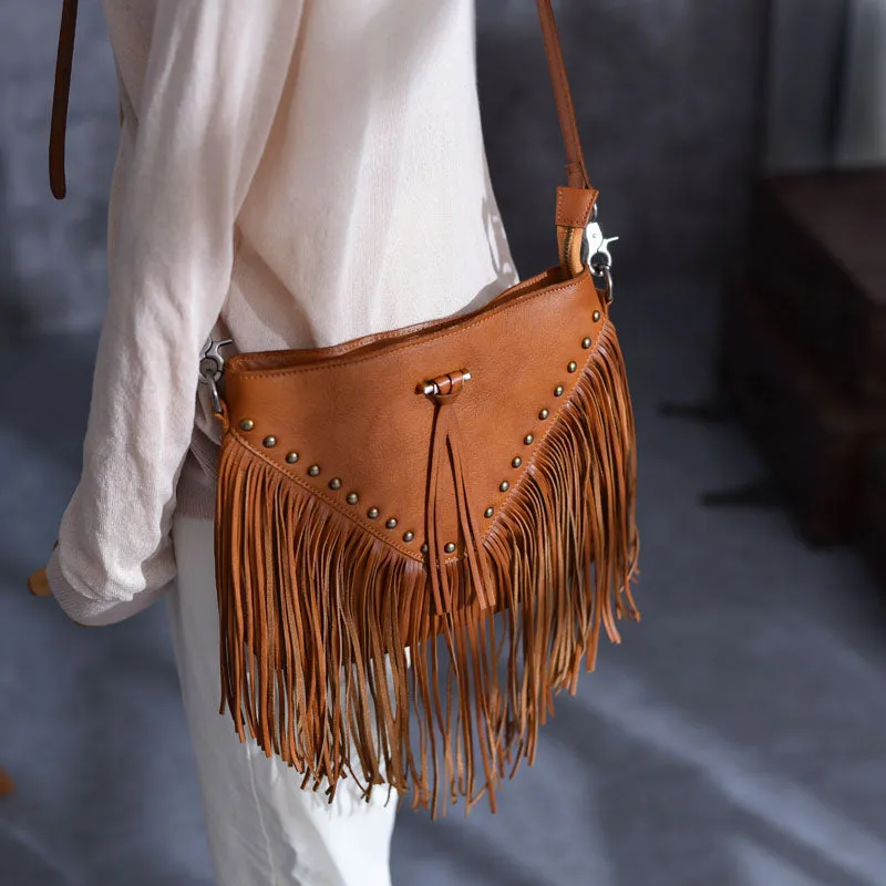 Casual Womens Fringe Crossbody Purse Vintage Boho Bags