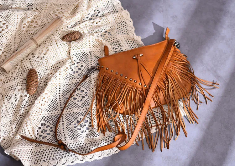 Casual Womens Fringe Crossbody Purse Vintage Boho Bags