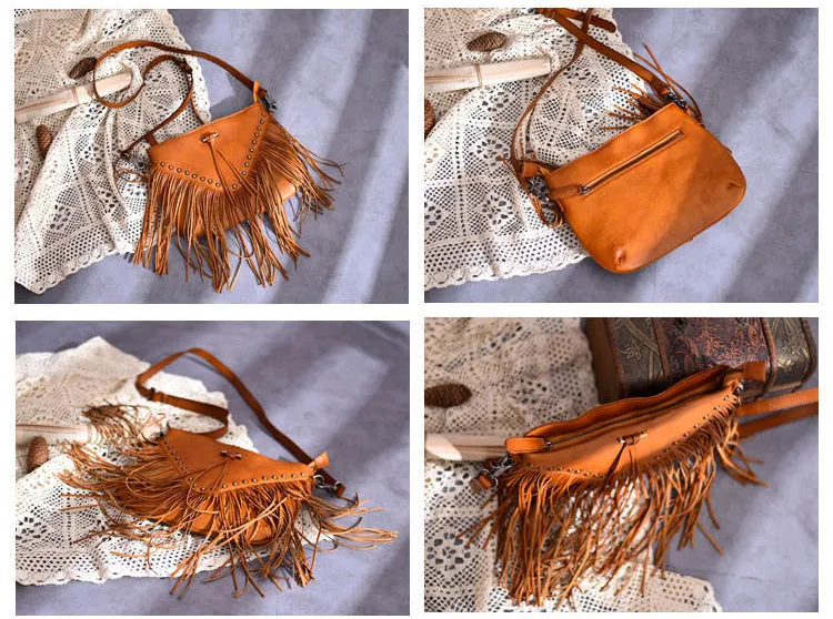 Casual Womens Fringe Crossbody Purse Vintage Boho Bags