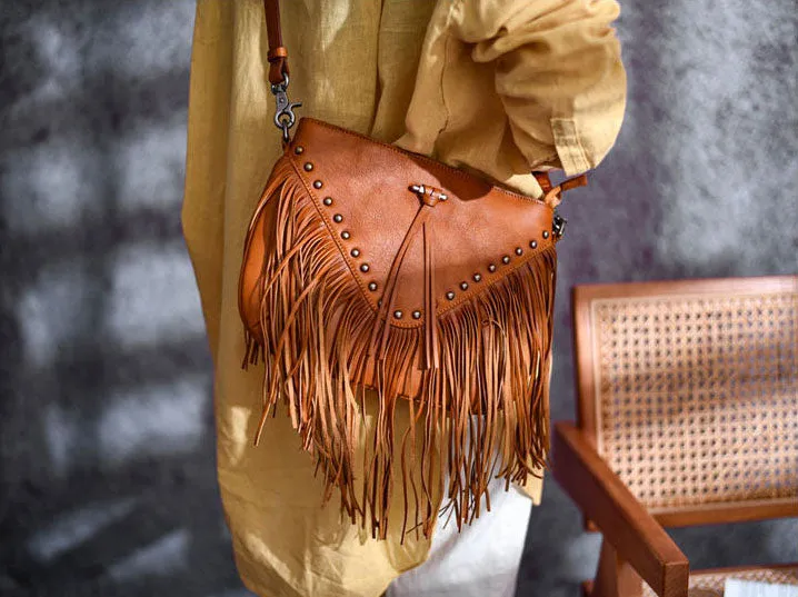 Casual Womens Fringe Crossbody Purse Vintage Boho Bags