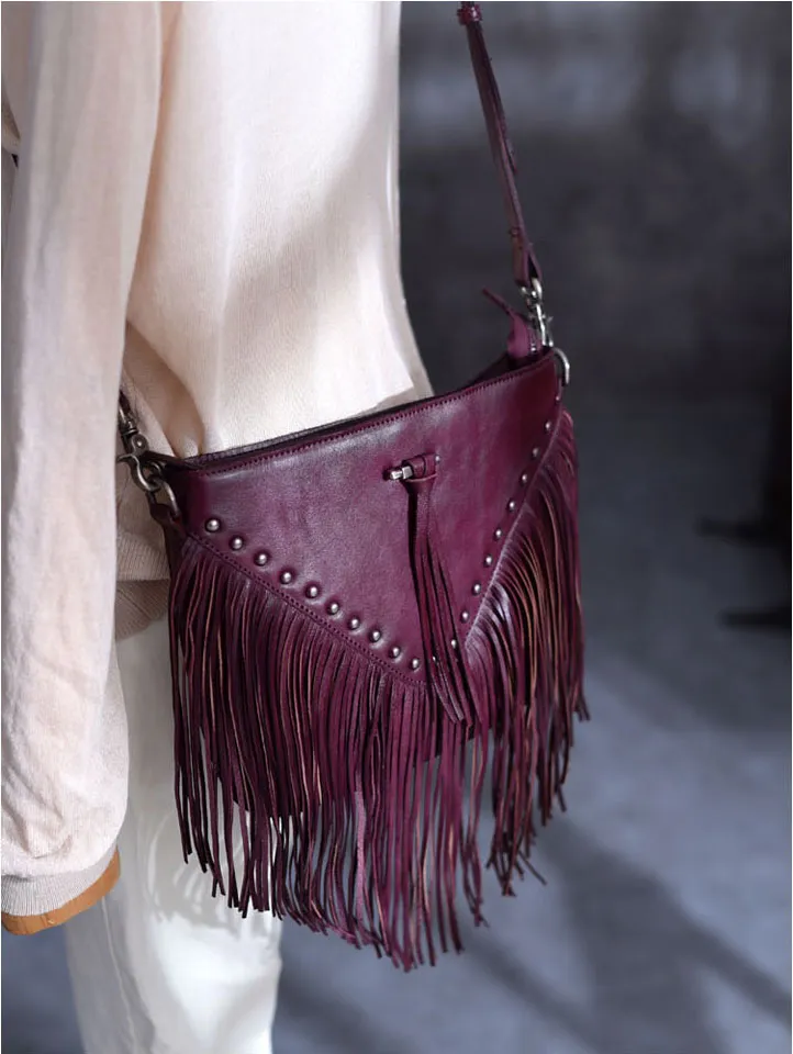 Casual Womens Fringe Crossbody Purse Vintage Boho Bags