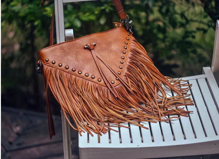 Casual Womens Fringe Crossbody Purse Vintage Boho Bags
