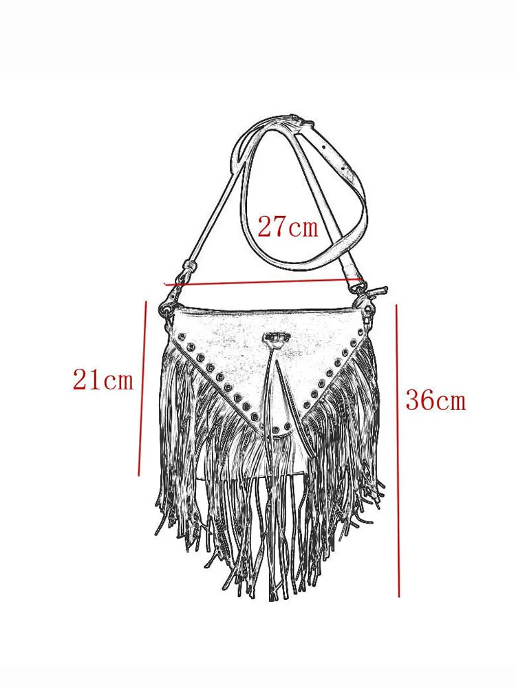 Casual Womens Fringe Crossbody Purse Vintage Boho Bags