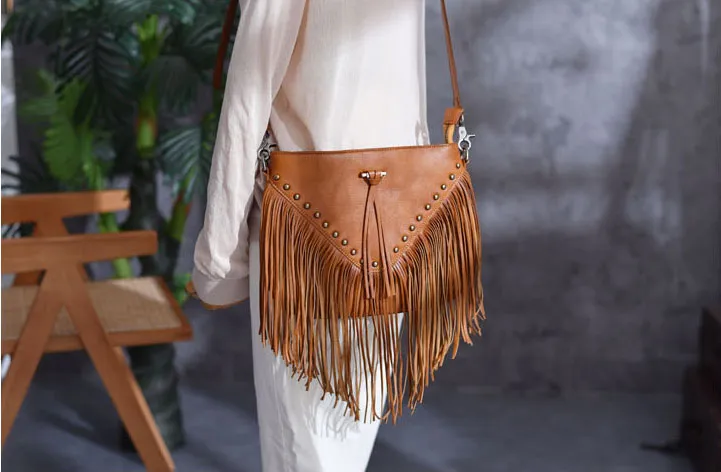 Casual Womens Fringe Crossbody Purse Vintage Boho Bags