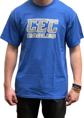 CEC Eagles Royal Tee with gray Logo