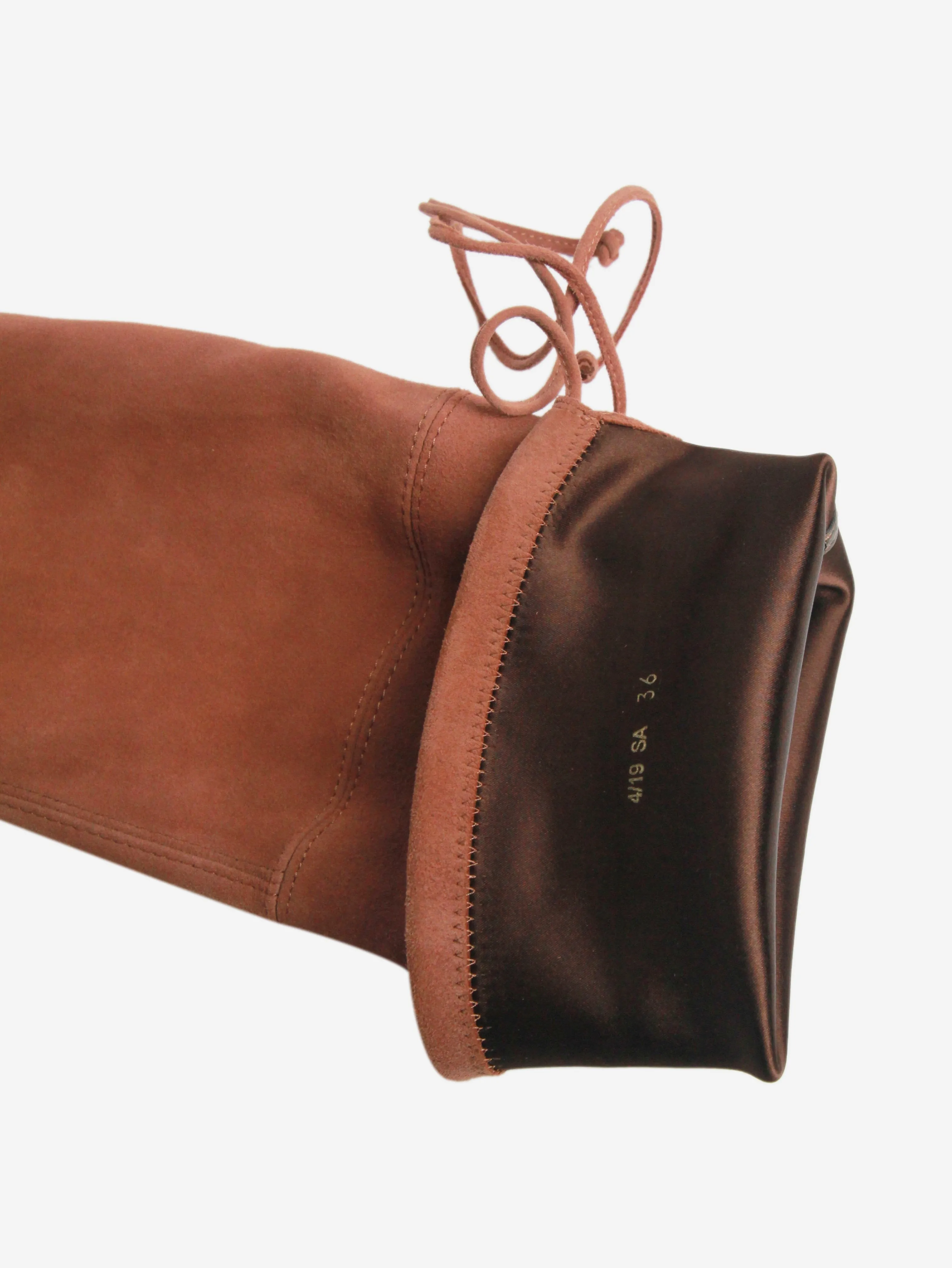 Clay Brown Lowland Bold suede over-the-knee boots - size EU 36