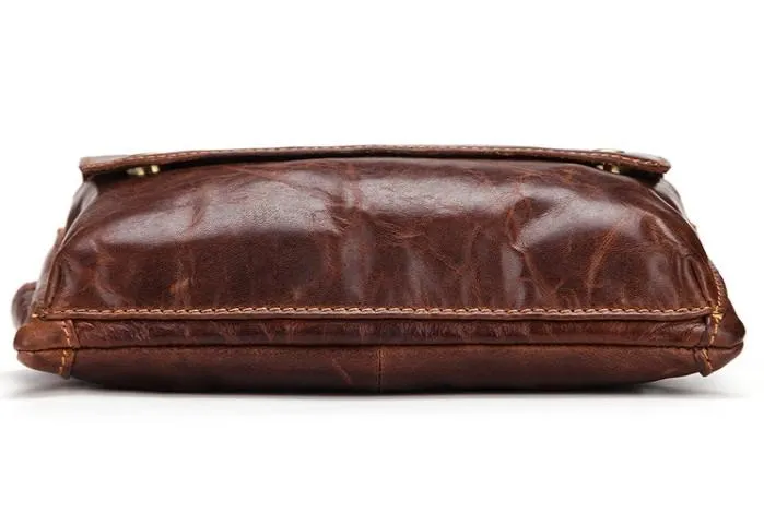 Cool and Retro Dark Brown and Brown LEATHER MENS FANNY PACK FOR MEN BUMBAG Vintage WAIST BAGS