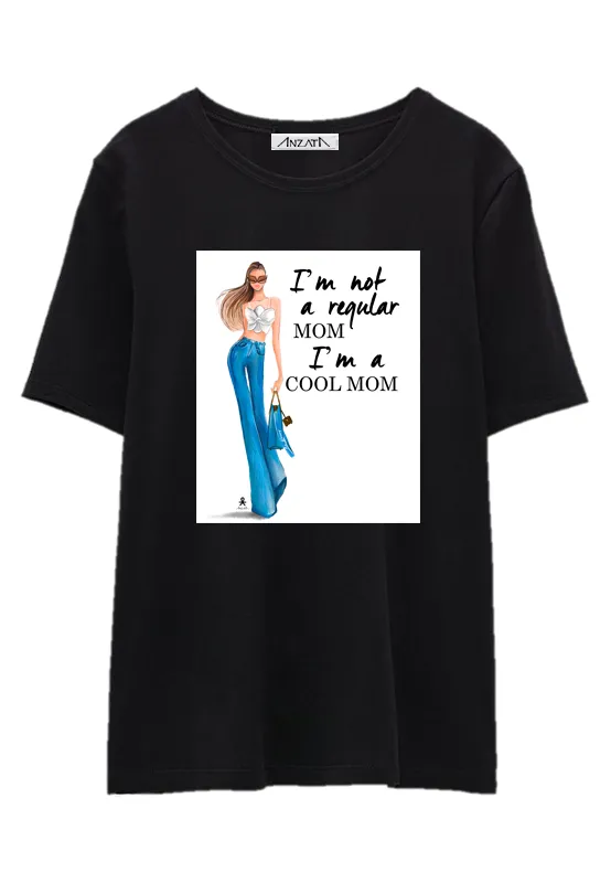 COOL MOM -flower doll- Black T-Shirt
