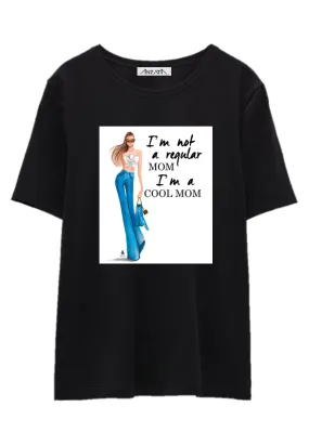 COOL MOM -flower doll- Black T-Shirt