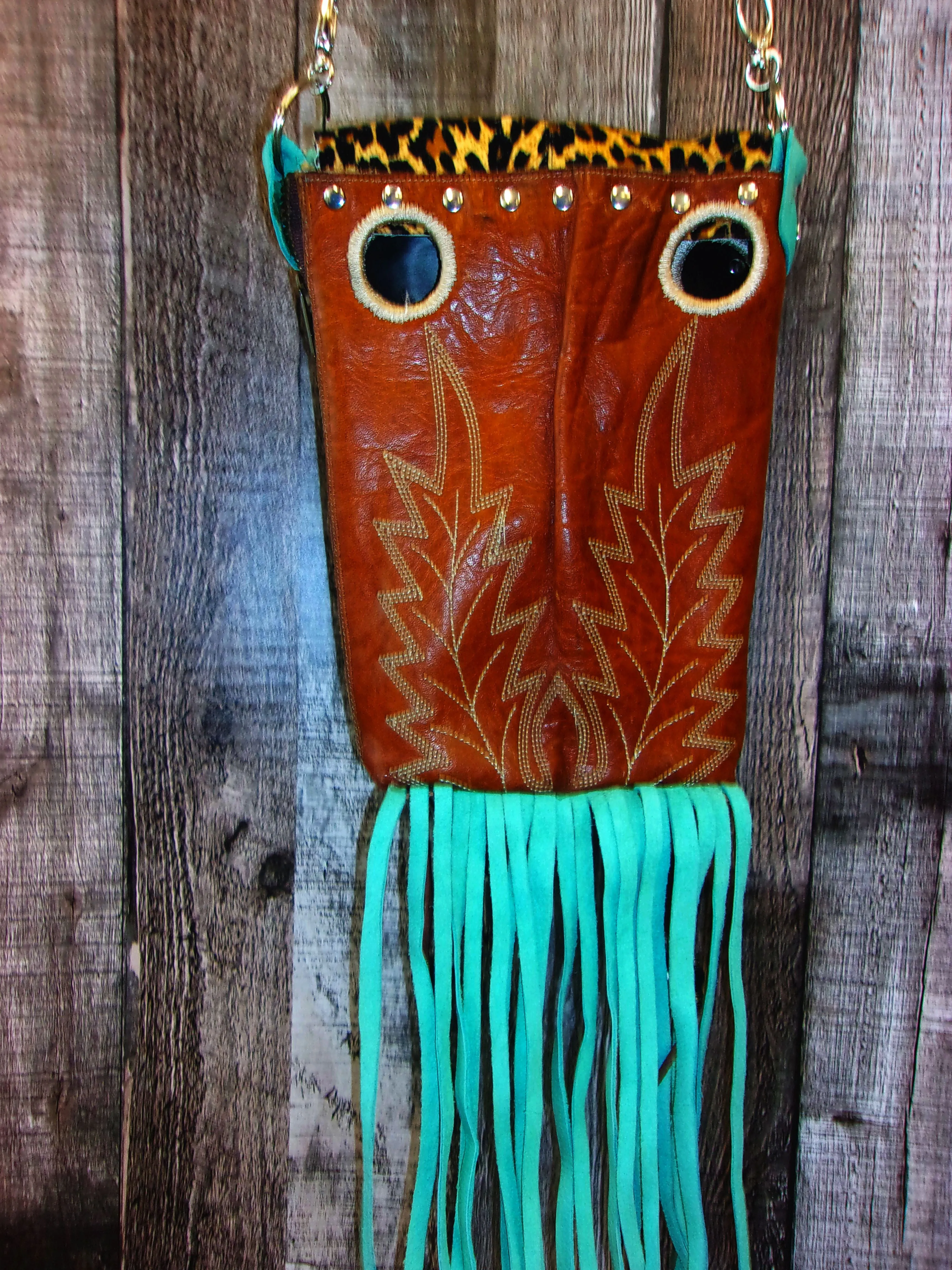 Cowboy Boot Crossbody Fringe Hipster Bag HP1022