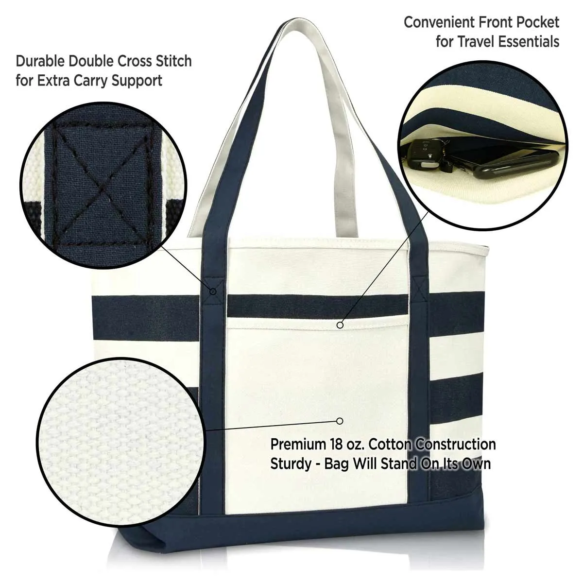 Dalix Anchor Tote Bag