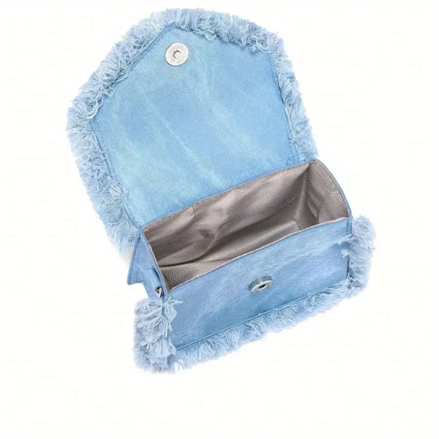 Denim Y2K  Tassel Mini Handbag,