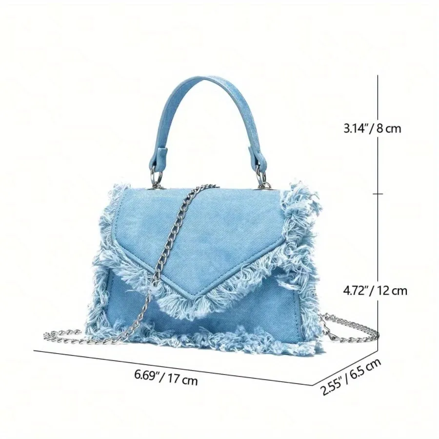 Denim Y2K  Tassel Mini Handbag,