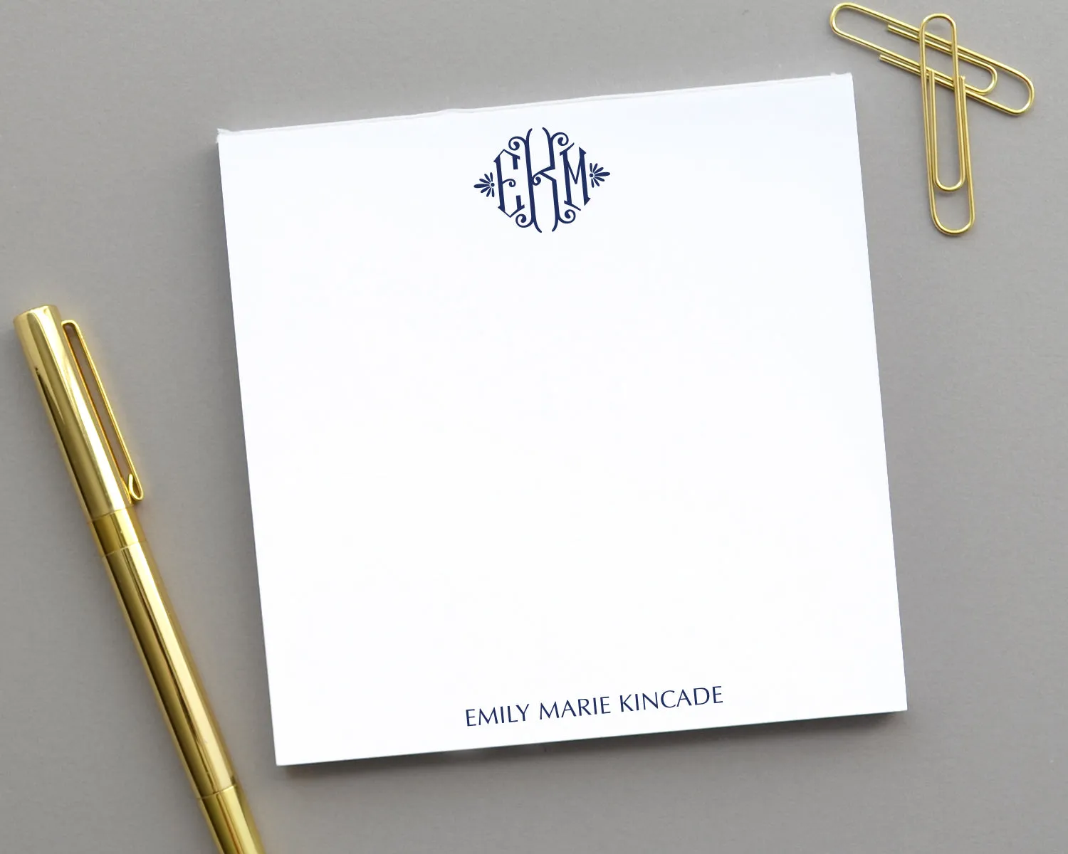 Elegant Monogrammed Notepad, Customized Notepad Personalized Gifts