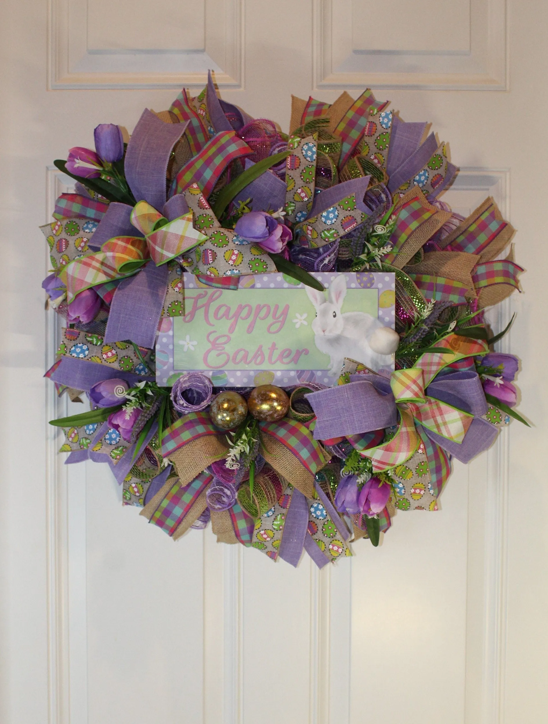 Elegant Tulip Easter Wreath
