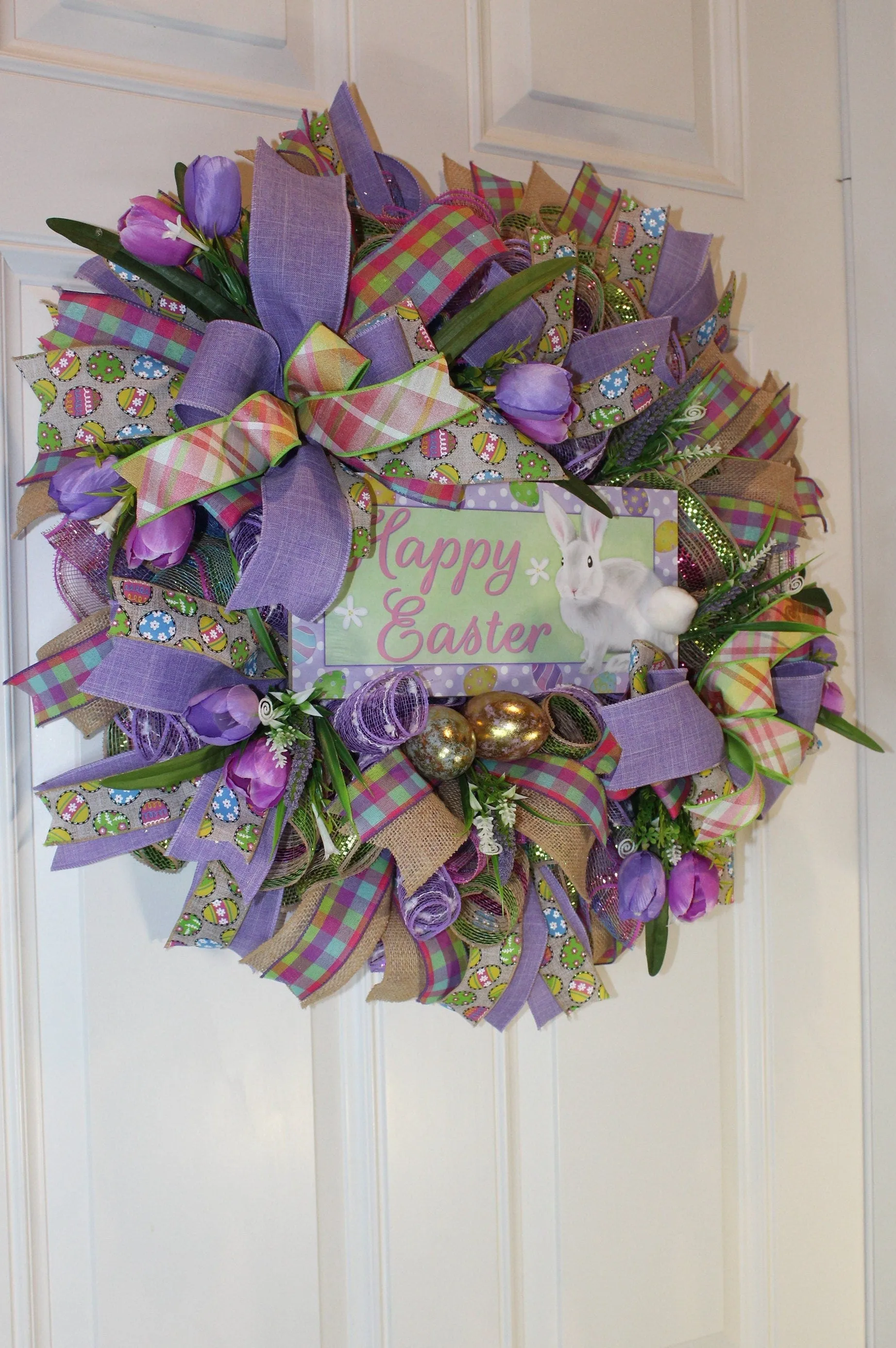Elegant Tulip Easter Wreath