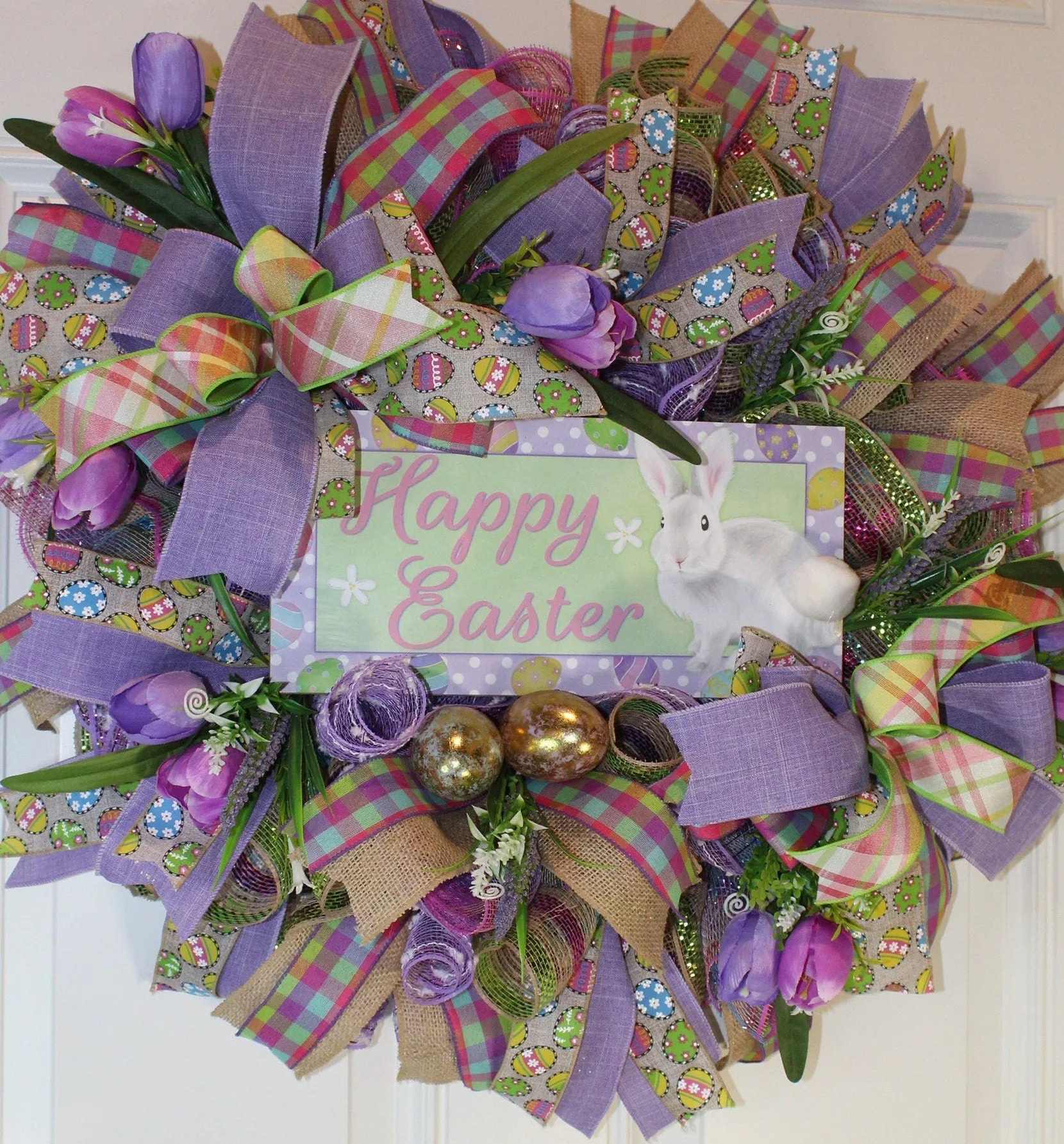 Elegant Tulip Easter Wreath
