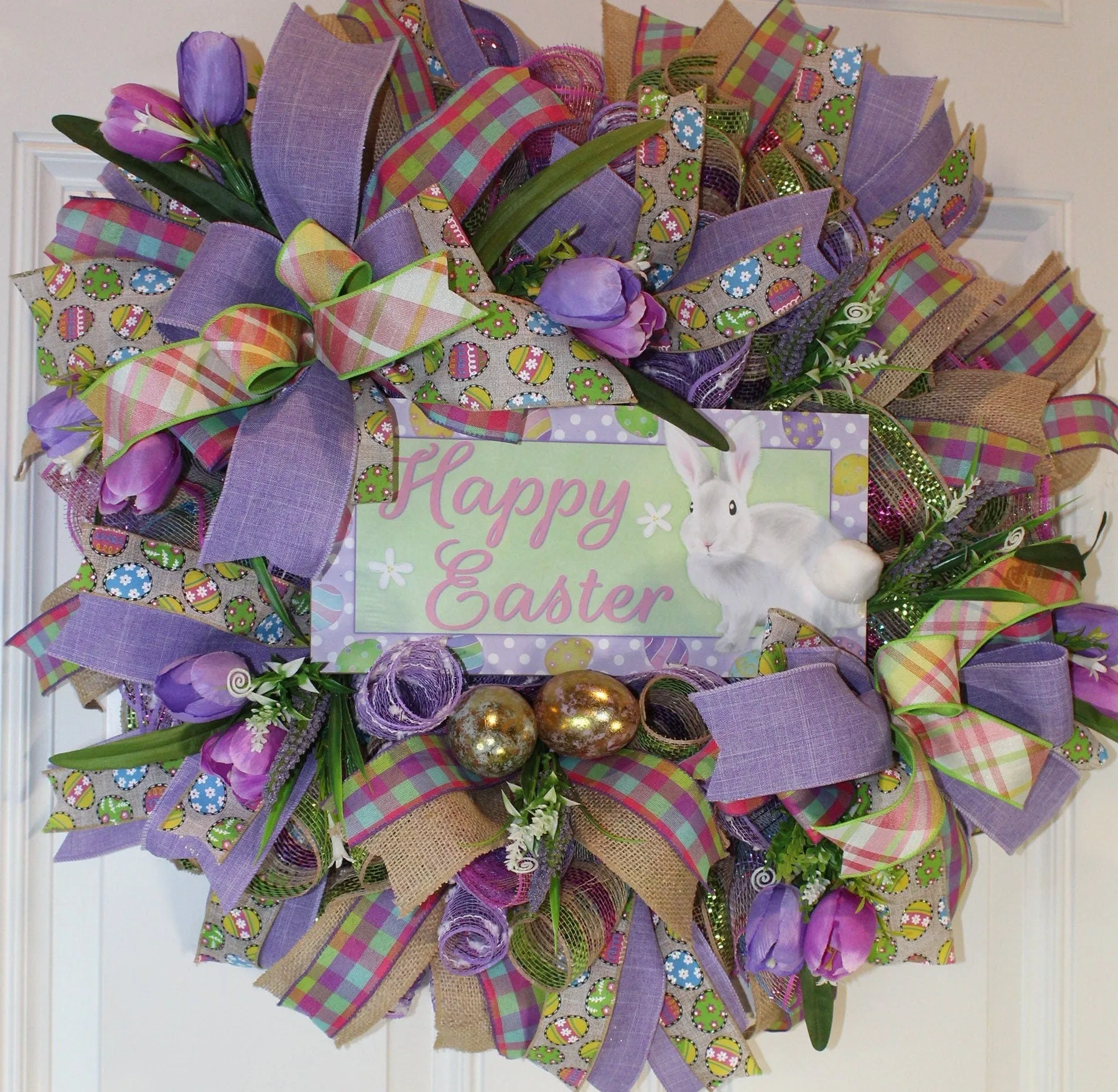 Elegant Tulip Easter Wreath