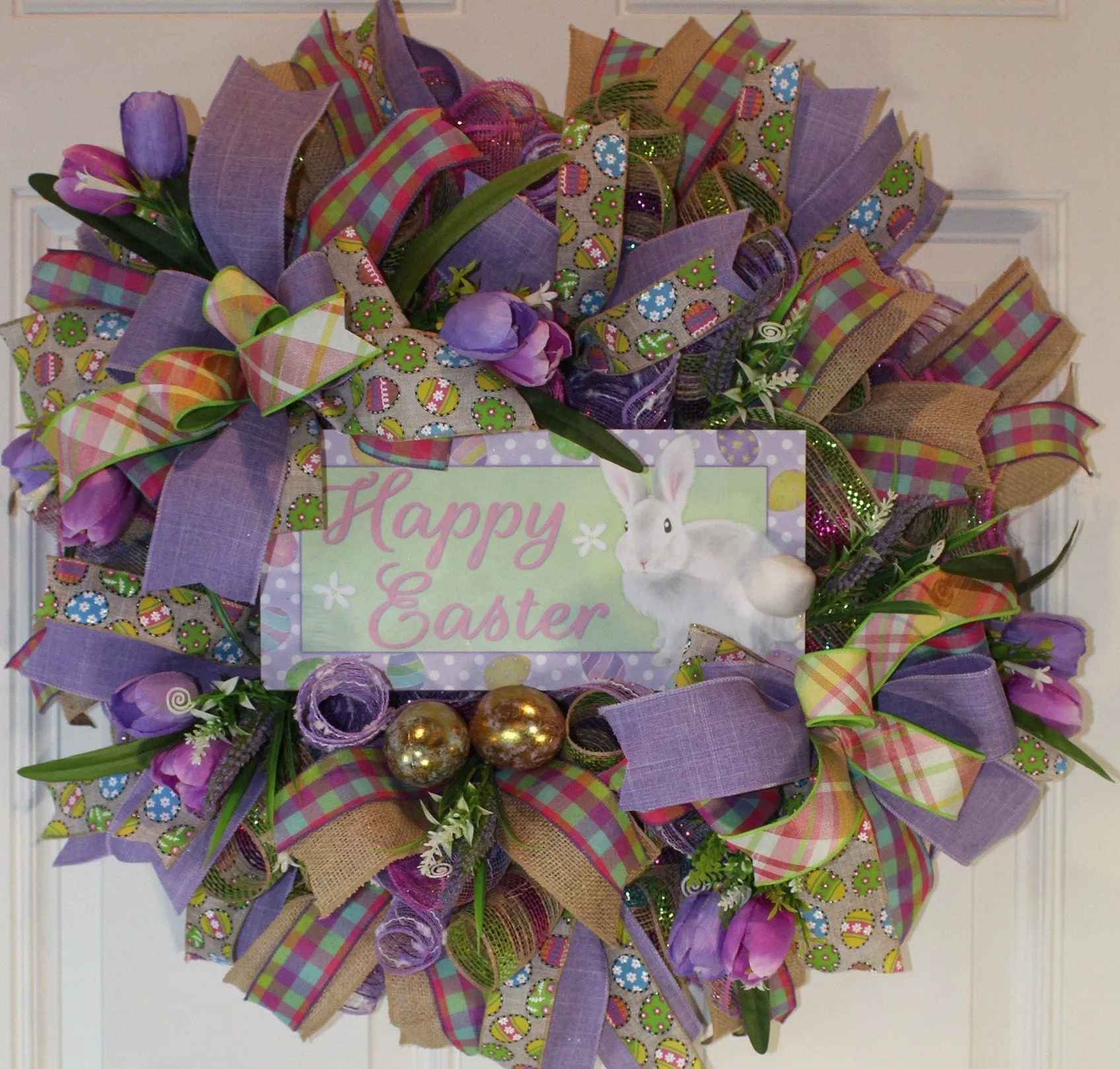 Elegant Tulip Easter Wreath