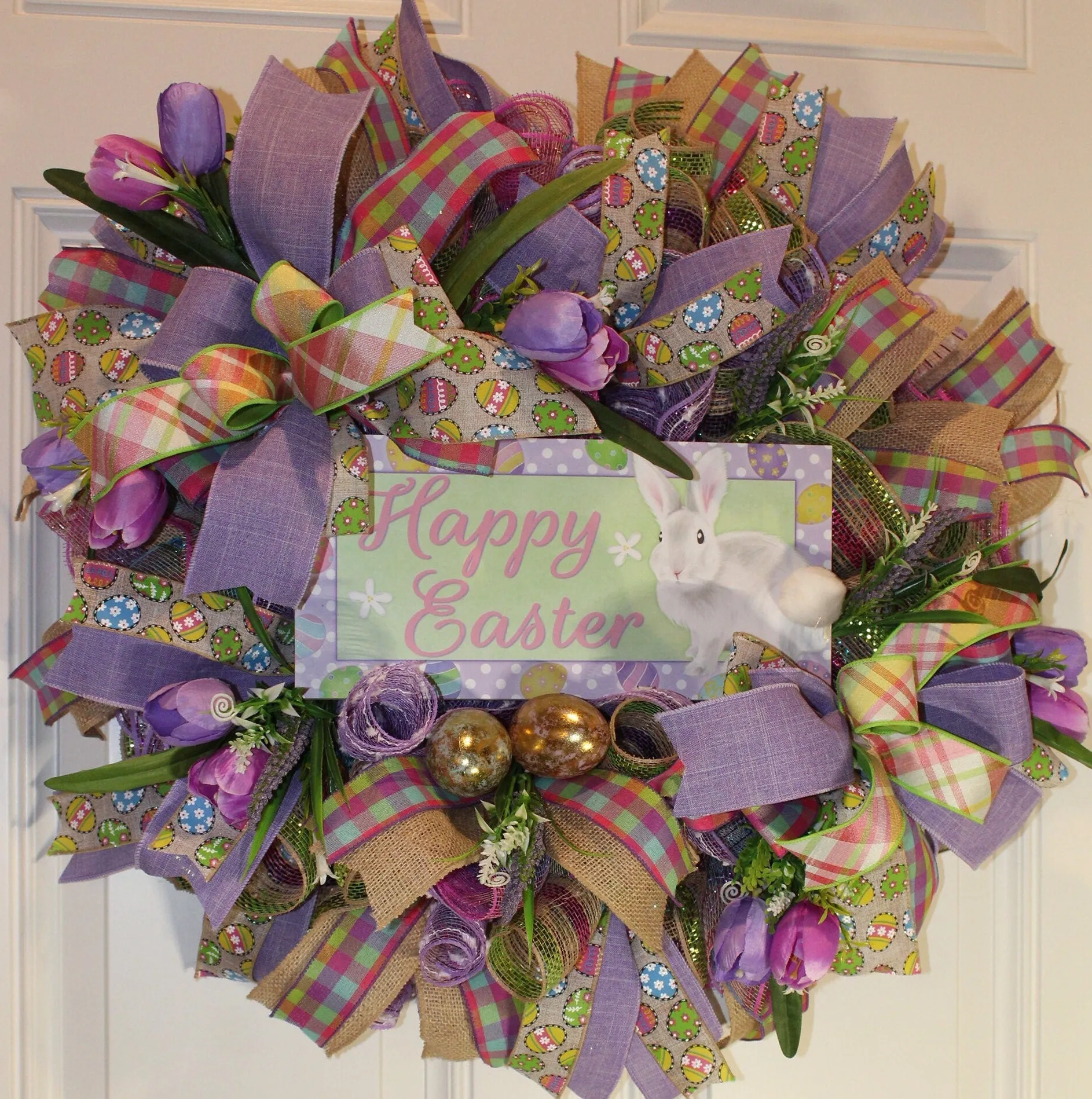 Elegant Tulip Easter Wreath