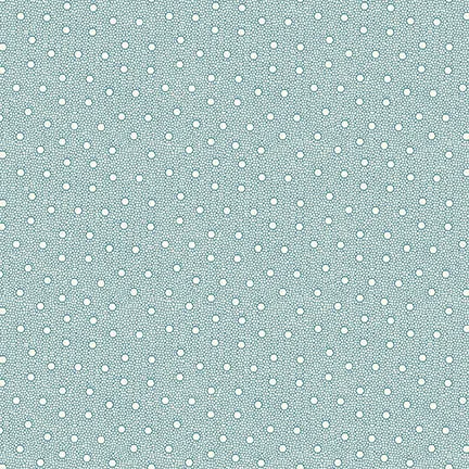 Fabric, Winter in Snowtown by Buttermilk Basin - Light Blue Small Geo Dots (by the yard)