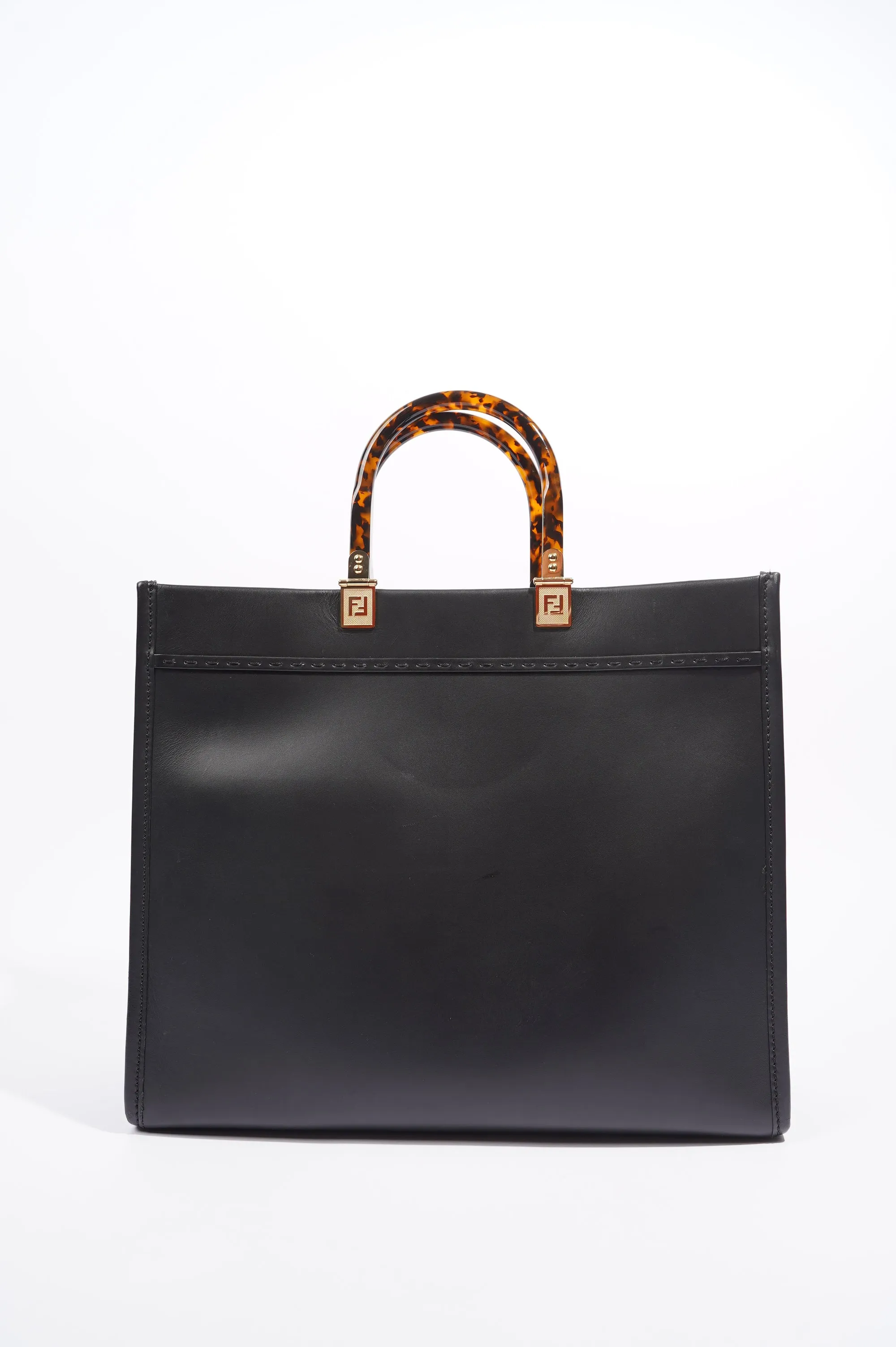 Fendi Womens Sunshine Shopping Bag Black Medium