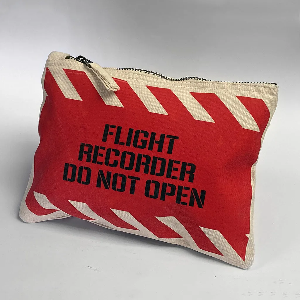 Flight Recorder Do Not Open Cosmetic Pouch