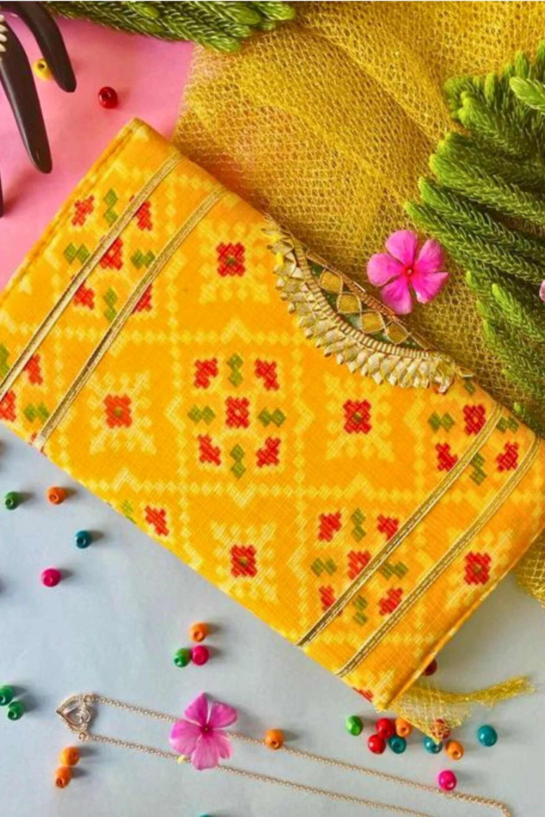 Hand-Embroidered Fabric Clutch Bag: Traditional for Special Festivities