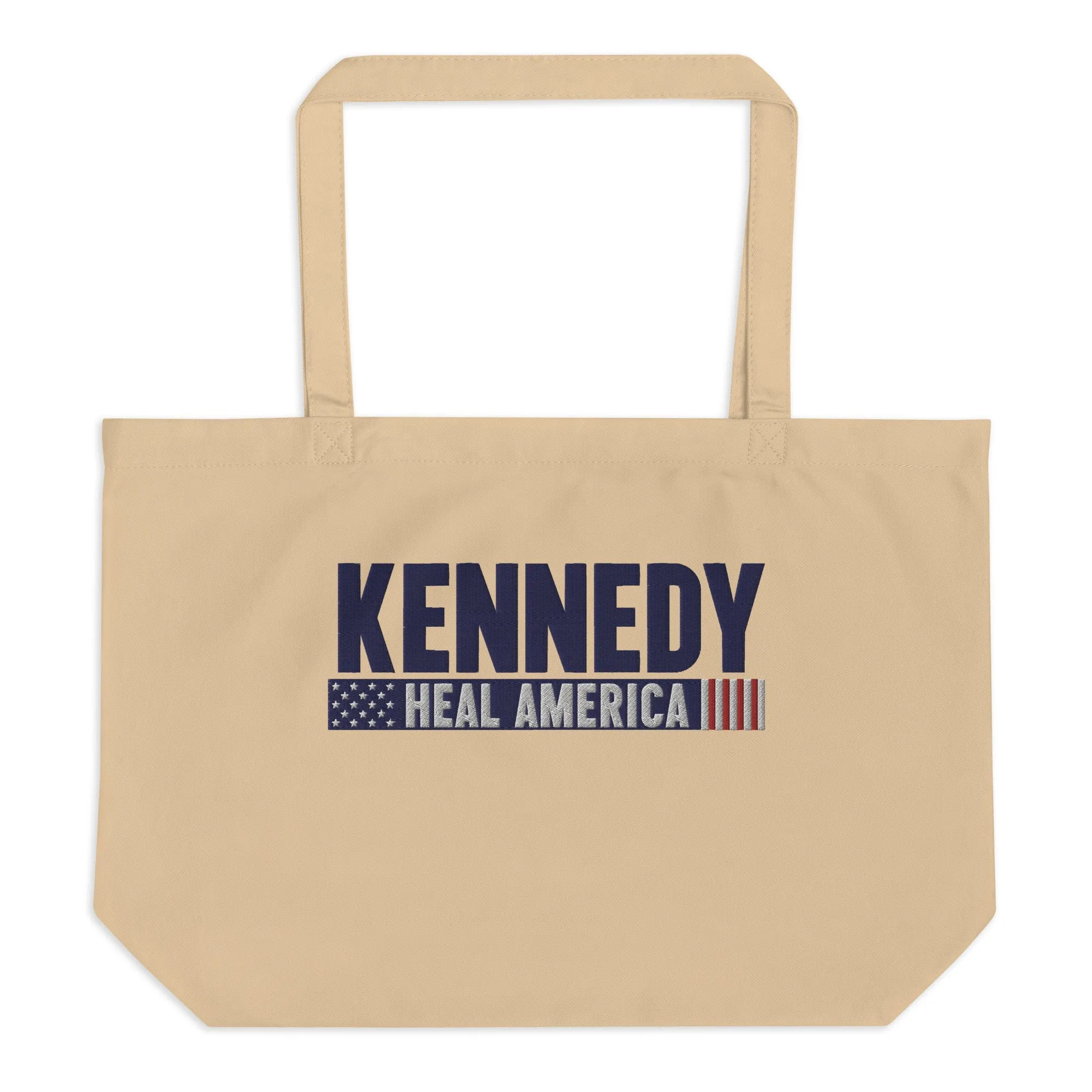 Heal America Large Embroidered Tote Bag