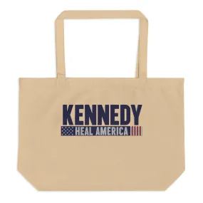 Heal America Large Embroidered Tote Bag