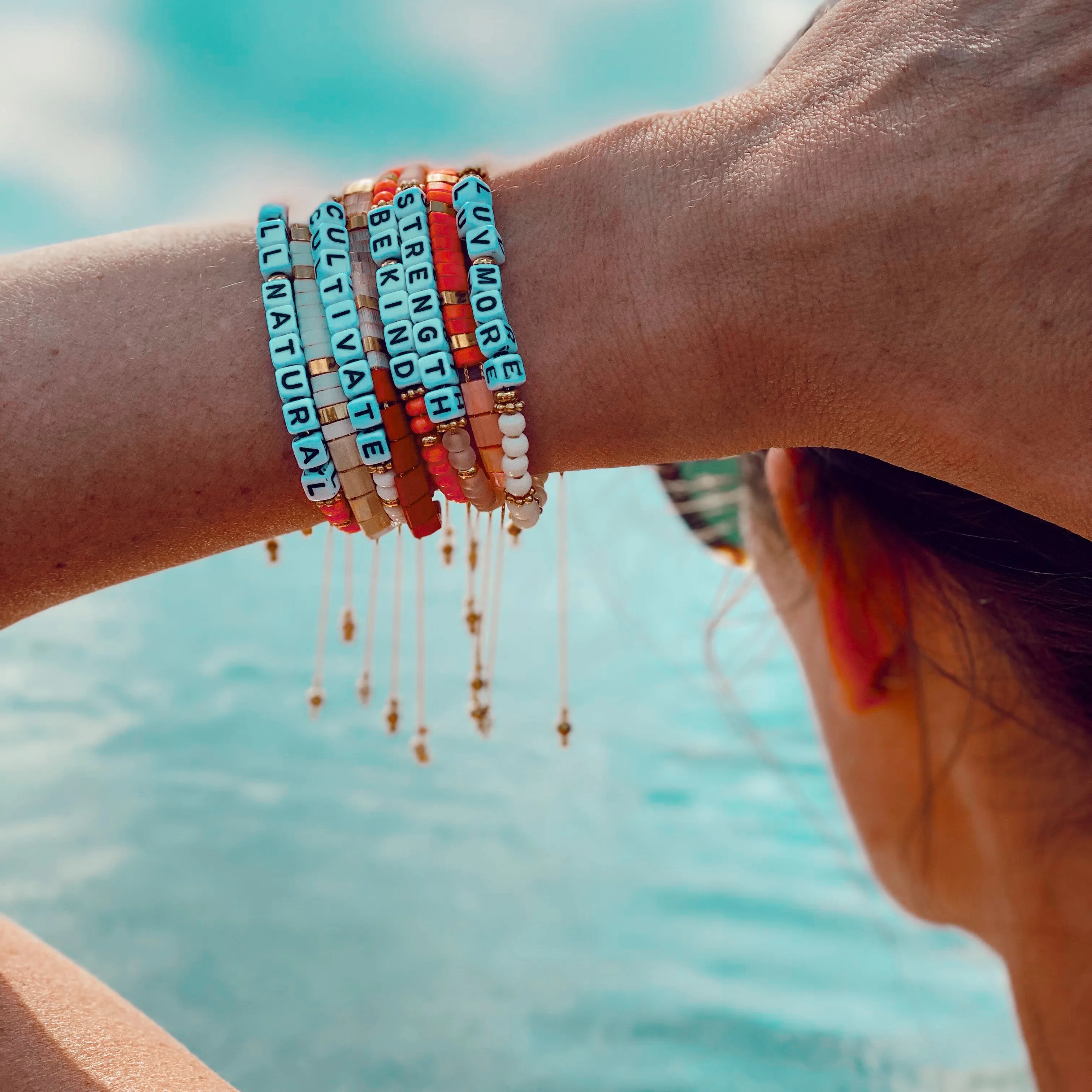 INSPIRATIONAL BEADED WORD BRACELET