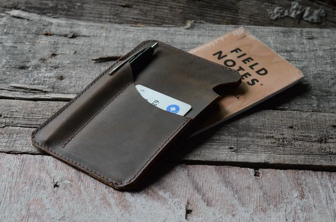 JJNUSALeather field notes sleeve wallet  travel journal wallet leather notebook pocket
